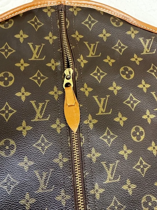 Louis Vuitton Brown Canvas Monogram Garment Bag with Vachetta Trim - Picture 3 of 4